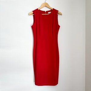 Calvin Klein - Sleeveless Red Dress